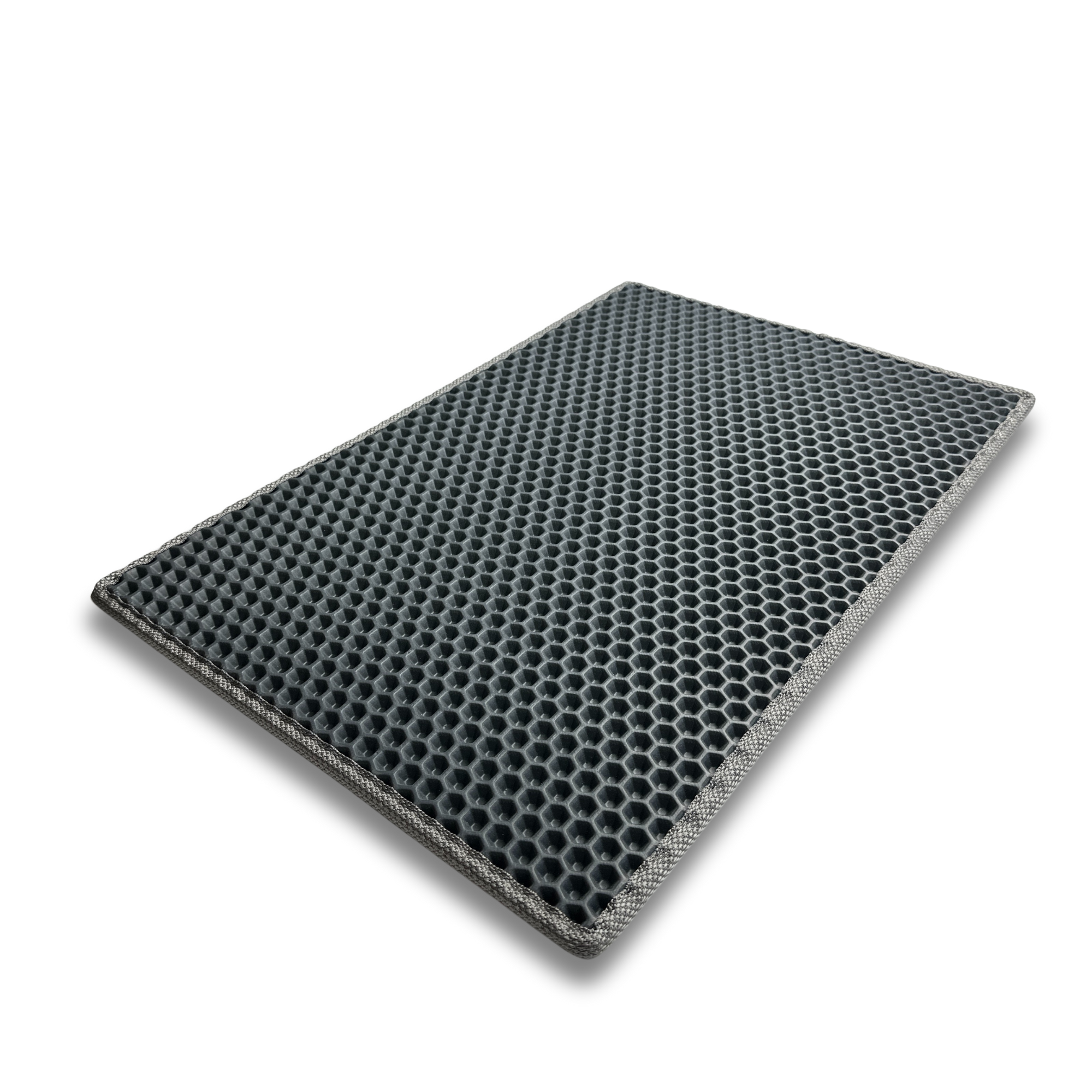 Schuhmatte Large Honeycomb Grau – nach Maß gefertigt
