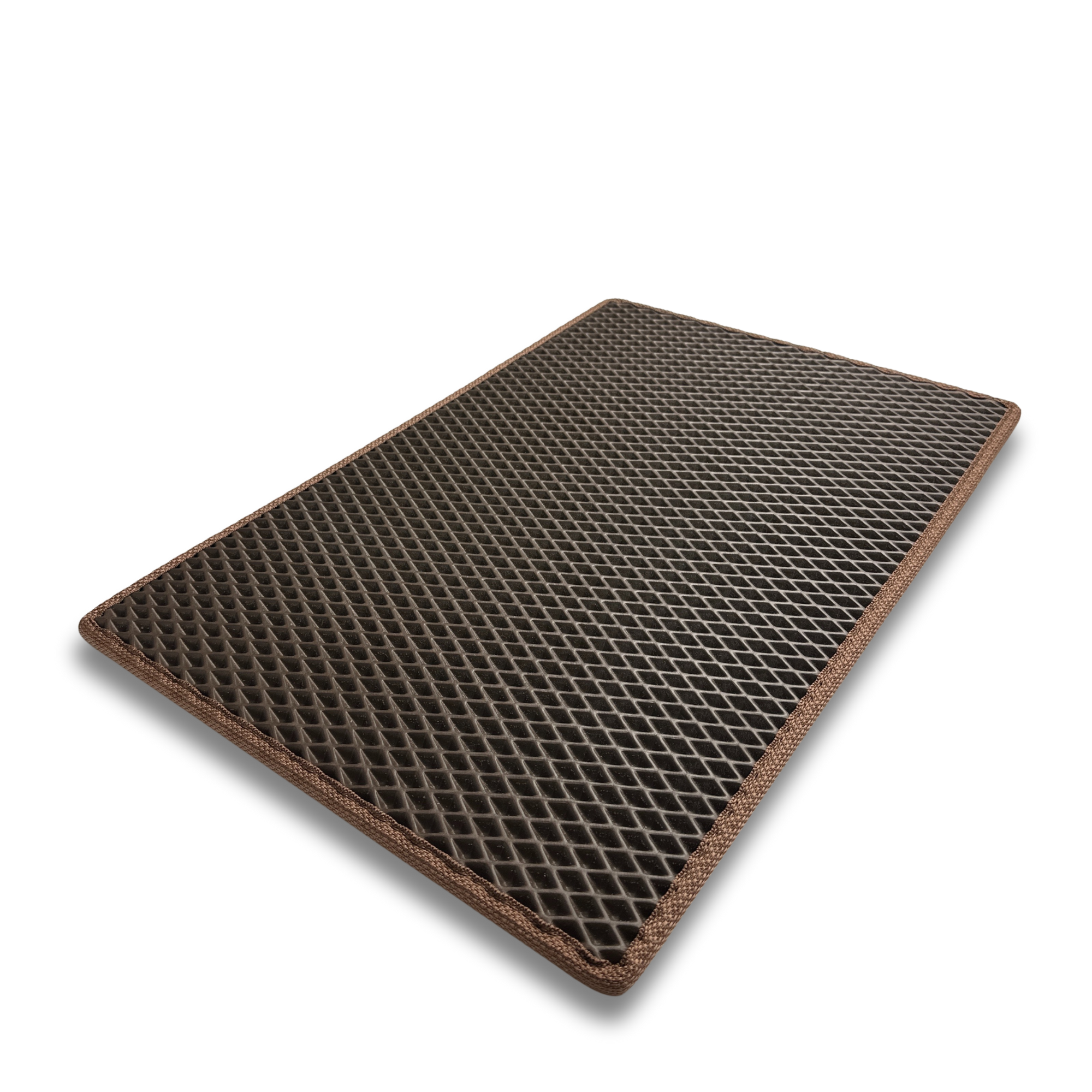 Schuhmatte Diamond Braun – nach Maß gefertigt