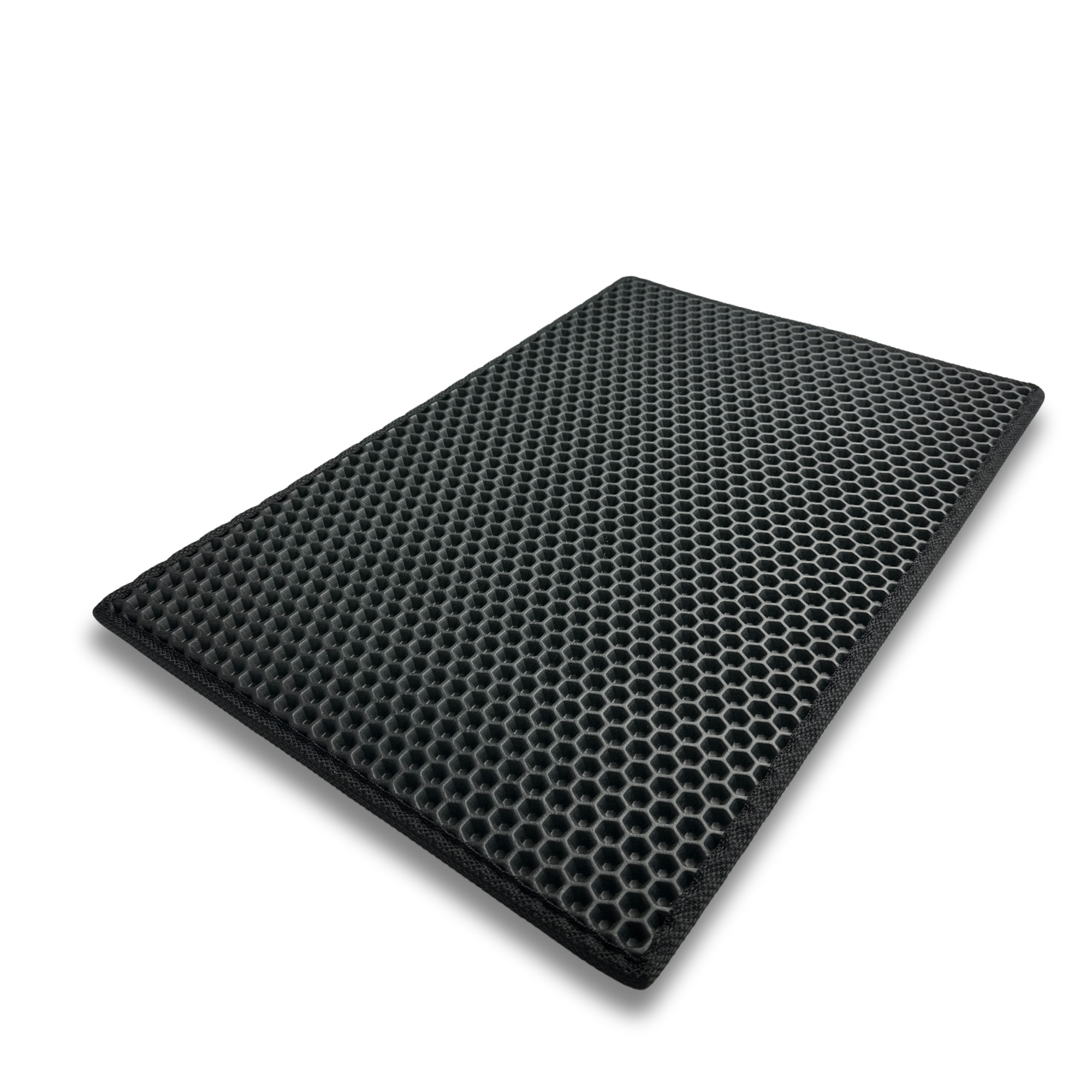 Schuhmatte Large Honeycomb Schwarz – nach Maß gefertigt